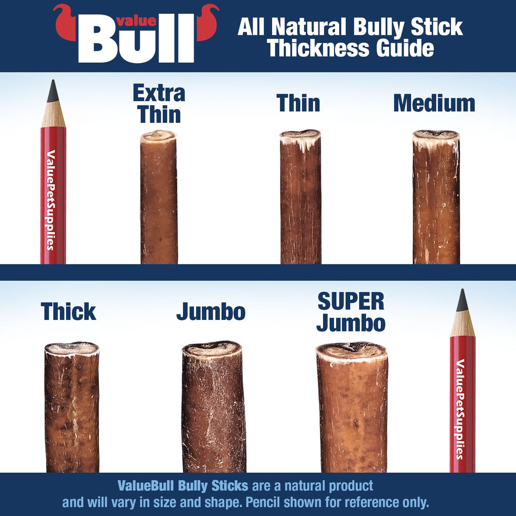 Bully Sticks for Dogs, Medium 4-6