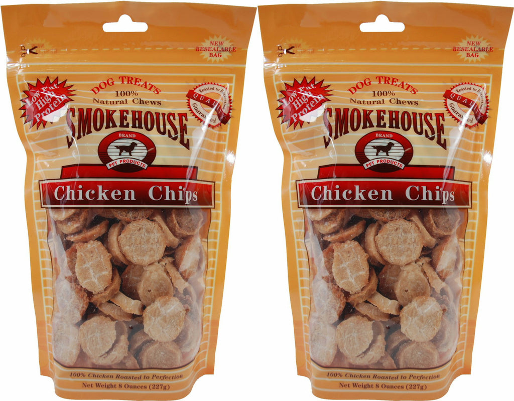 Smokehouse Chicken Chips Dog Treats, 8 Ounce, 2 Pack - 